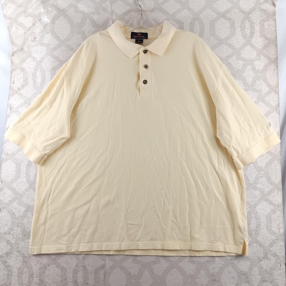 VINTAGE Antigua XL‎ Mens Yellow Brewers 2002 All Star Game Polo Shirt Y2K